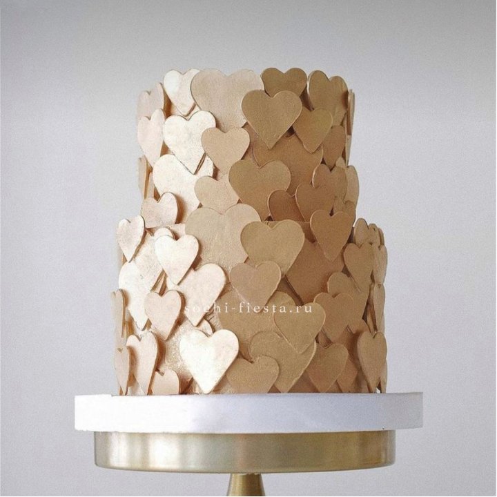 Торт "Hearts" gold в Фетхие