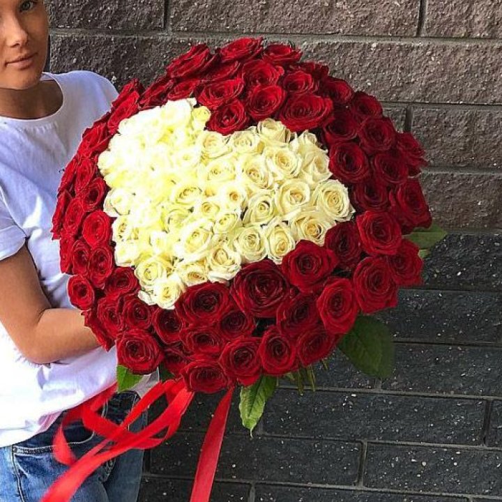 101 роза "Сердце" в Фетхие